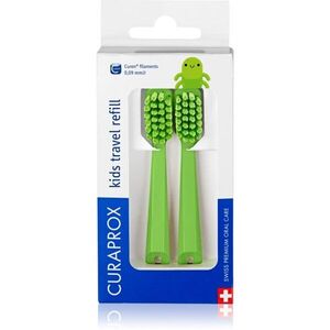 Curaprox Kids Travel refill tartalék kefék fogkefére Green 2 db kép