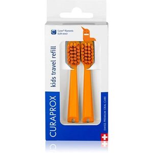 Curaprox Kids Travel refill tartalék kefék fogkefére Orange 2 db kép