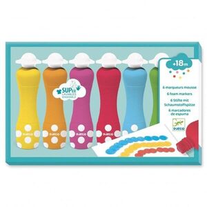DJECO 6 Foam Markers habzó festékek applikátorral 18m+ 6 db kép