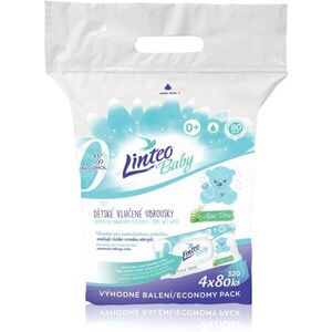 Linteo Baby Pure & Fresh finom nedves törlőkendők gyermekeknek nagy csomagolás 4x80 db kép