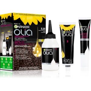 Garnier Olia Big Kit tartós hajfesték árnyalat 3.23 Dark Chocolate 1 db kép