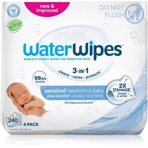 WaterWipes Baby Wipes 4 Pack finom nedves törlőkendők gyermekeknek 4x60 db kép