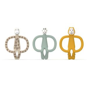 Matchstick Monkey Animal Teether Gift Set ajándékszett gyermekeknek Giraffe Gigi, Lion Luda, Monkey Mint kép