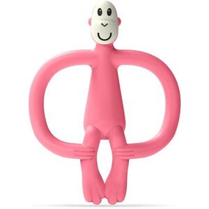 Matchstick Monkey Monkey Teether rágóka 2in1 kefével Pink 1 db kép