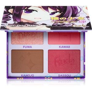 Rude Cosmetics Manga Face Palette multifunkciós arc paletta az arcra árnyalat Purr-fect Neko-Chan 11.2 g kép