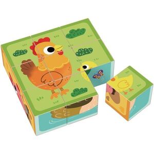 2Kids Toys Wooden Blocks Farm fakocka fából készült 12 m+ 9 db kép