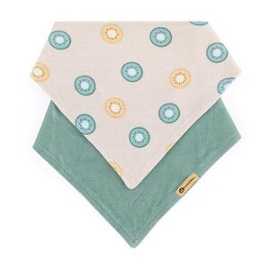 Petite&Mars Bandana Luke 3m+ előke Beige Kiwis&Misty Green 1 db kép