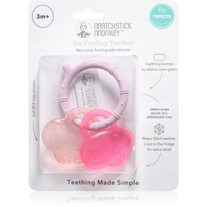 Matchstick Monkey Cooling Teether rágóka hűsítő hatással Pink/ Dusty Pink 3m+ 1 db kép