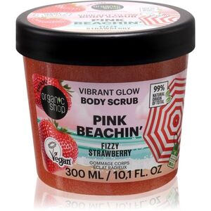 Organic Shop Body Scrub Pink Beachin' élénkítő testpeeling illatok Fizzy Strawberry 300 ml kép