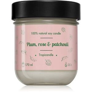 Tropicandle Plum, Rose & Patchouli illatgyertya 170 ml kép