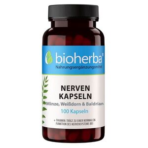 Bioherba idegrendszert támogató kapszula mentával, galagonyával és macskagyökérrel – 100 kapszula kép