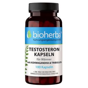 Bioherba Testoszteron férfiaknak Ashwagandhával és Tribulusszal – 100 kapszula kép