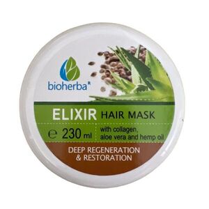 Bioherba Elixír hajmaszk kollagénnel, aloe verával és kenderolajjal - 230 ml kép