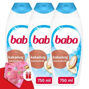 Baba Tusfürdő Kakaóvaj 3x750ml + Ajándék Baba Hajturbán kép