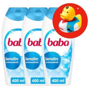 Baba Tusfürdő Lanolinos 3x400ml + Ajándék Gumikacsa kép