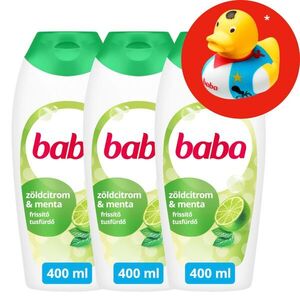 Baba Tusfürdő Zöldcitrom 3x400ml + Ajándék Gumikacsa kép