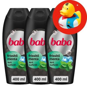 Baba férfi Tusfürdő Menta 3x400ml + Ajándék Gumikacsa kép