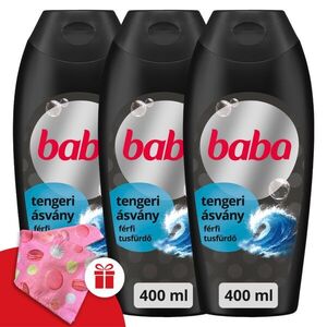 Baba Férfi Tusfürdő Tengeri Ásvány 3x400ml + Ajándék Baba Hajturbán kép