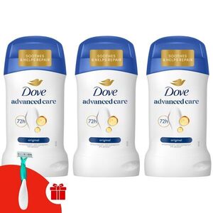 Dove Advanced Care Original női izzadásgátló stift, 3x50 ml + Ajá... kép
