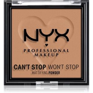 NYX Professional Makeup Can't Stop Won't Stop Mattifying Powder mattító púder árnyalat 07 Caramel 6 g kép