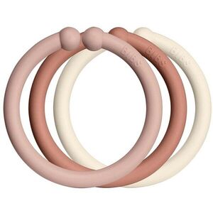 BIBS Loops akasztókarikák Blush / Woodchuck / Ivory 12 db kép