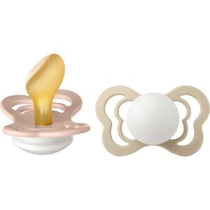 BIBS Couture Glow Natural Rubber Size 2: 6+ months cumi Blush / Vanilla 2 db kép