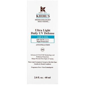 Kiehl's Dermatologist Solutions Ultra Light Daily UV Defense Aqua Gel SPF 50 PA++++ ultrakönnyű védő fluid minden bőrtípusra, beleértve az érzékeny bő kép