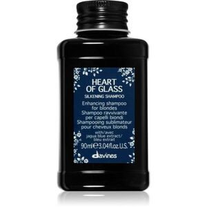 Davines Heart of Glass Silkening Shampoo finom állagú tisztító sampon szőke hajra 90 ml kép