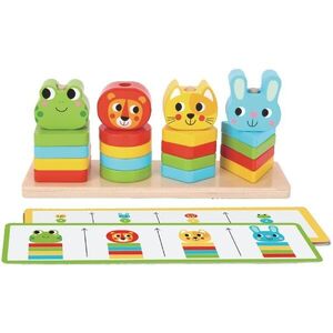 2Kids Toys Wooden Activity Toy Friends interaktív játék fából készült 18 m+ 27 db kép