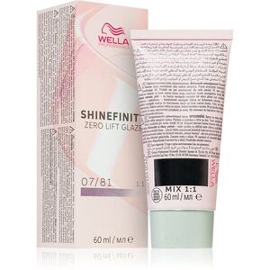 Wella Professionals Shinefinity Zero Lift Glaze tartós hajszínező árnyalat 07/81 - Medium Blonde Pearl Ash 60 ml kép