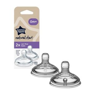 Tommee Tippee Natural Start Anti-Colic Teat etetőcumi Variable Flow 0m+ 2 db kép