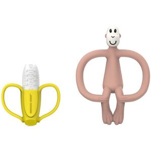 Matchstick Monkey Banana Soother & Monkey Teether ajándékszett gyermekeknek 1 db kép