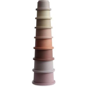 Mushie Stacking Cups Toy játék 3 az 1-ben Petal 8 db kép