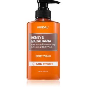 KUNDAL Honey & Macadamia Baby Powder gyengéd tusfürdő gél hidratáló hatással 500 ml kép