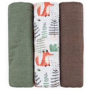 Petite&Mars Moussy mosható pelenkák Forest Fox 68 x 68 cm 3 db kép