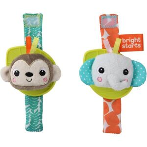 Bright Starts Wrist Pals Toy csörgő rágókával Monkey & Elephant 0 m+ 2 db kép