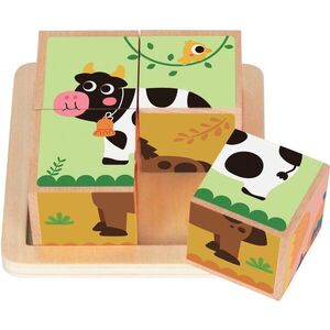2Kids Toys Wooden Blocks Farm 2 fakocka fából készült 18m+ 4 db kép