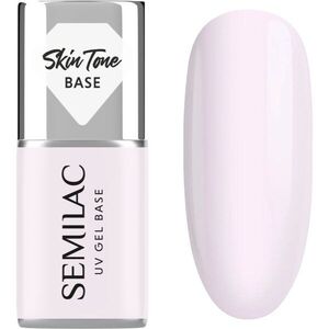 Semilac UV Gel Base Skin Tone Base bázis lakk zselés műkörömhöz árnyalat Milky Pink 7 ml kép