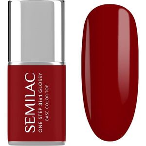 Semilac One Step 3in1 Glossy géles körömlakk árnyalat 575 Dark Red 7 ml kép