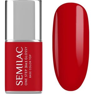 Semilac One Step 3in1 Glossy géles körömlakk árnyalat 530 Scarlet 7 ml kép