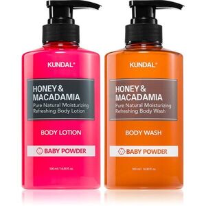 KUNDAL Honey & Macadamia Baby Powder szett testre kép