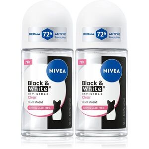 NIVEA Black & White Invisible Clear szett testre kép
