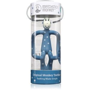 Matchstick Monkey Teething Toy and Gel Applicator rágóka 2in1 kefével Stars Blue 1 db kép