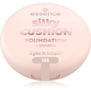essence silky CUSHION FOUNDATION alapozó sminkszivaccsal közepes fedésű árnyalat 100 12 g kép