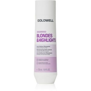 Goldwell Dualsenses Blondes & Highlights Anti-Yellow Shampoo sampon semlegesíti a sárgás tónusokat 250 ml kép