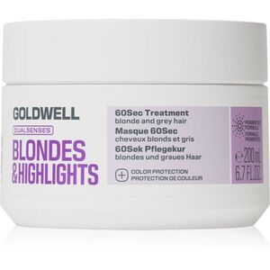 Goldwell Dualsenses Blondes & Highlights 60Sec Treatment intenzív regeneráló ápolás a szőke és melírozott hajra 200 ml kép