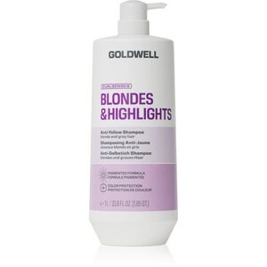 Goldwell Dualsenses Blondes & Highlights Anti-Yellow Shampoo sampon semlegesíti a sárgás tónusokat 1000 ml kép