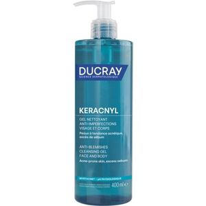 Ducray Keracnyl Foaming gel tisztító habzó gél az aknéra hajlamos zsíros bőrre 400 ml kép