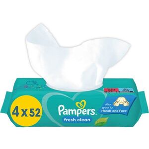 Pampers Fresh Clean nedves törlőkendő gyerekeknek az érzékeny bőrre 4x52 db kép