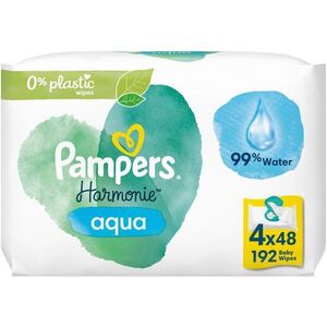 Pampers Harmonie Aqua nedves törlőkendő gyerekeknek 4x48 db kép